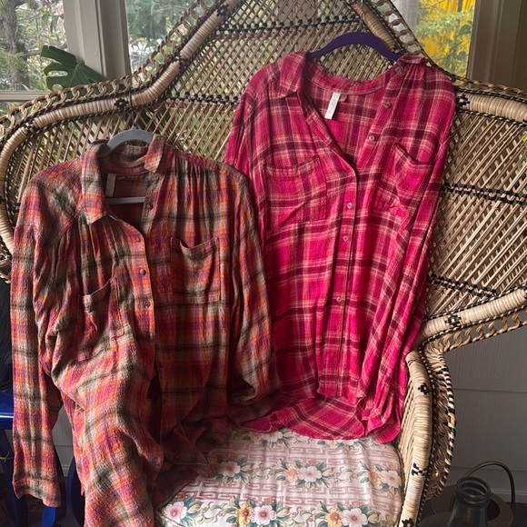 2 Anthropologie Pilcro plaid long sleeve - Picture 3 of 6